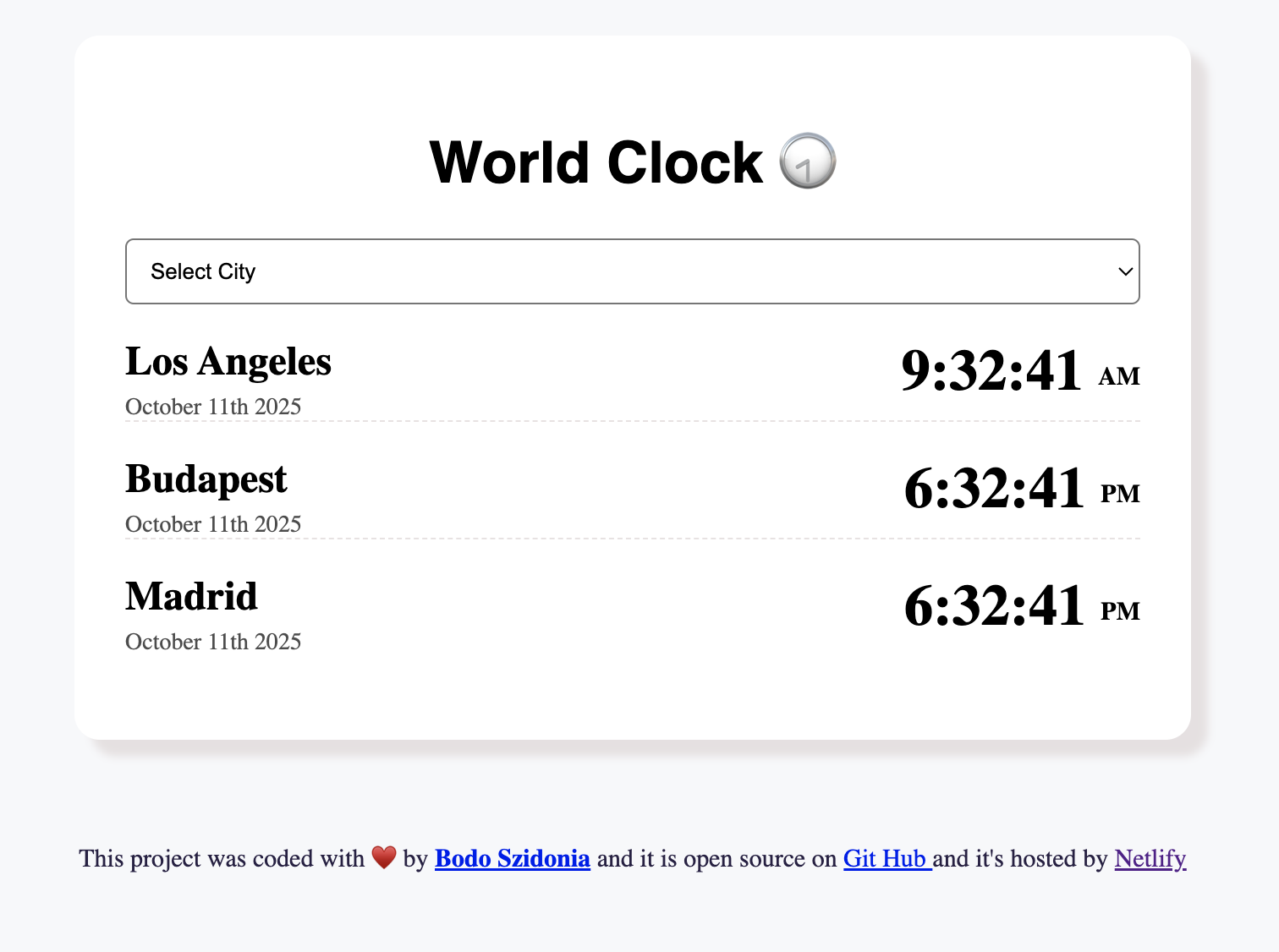 World Clock